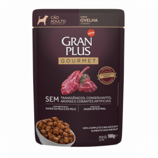 Ração Úmida GranPlus Gourmet Sachê Ovelha para Cães Adultos Ovelha 100 g