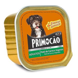 Ração Úmida HercoSul PrimoCão Patê Sabor Carne e Vegetais para Cães Adultos - 300g  300 g