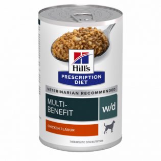 Ração Úmida Hill's Prescription Diet Lata w/d Controle Peso e Glicêmico para Cães Adultos - 370 g Frango Cereais 370 g