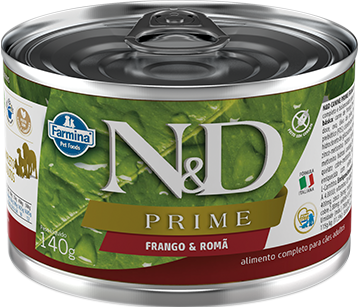 Ração Úmida Lata Farmina N&D Prime Grain Frango & Romã para Cães Adultos Frango Cereais 140 g