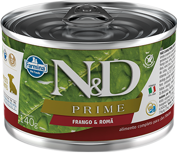 Ração Úmida Lata Farmina N&D Prime Grain Frango & Romã para Cães Filhotes Frango Cereais 140 g