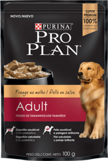 Ração Úmida Nestlé Purina Pro Plan Frango ao Molho Cães Adultos Frango 100 g