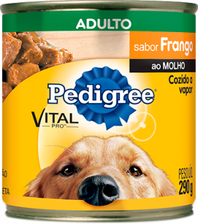 Ração Úmida Pedigree Lata Frango ao Molho para Cães Adultos - 290 g Frango 290 g