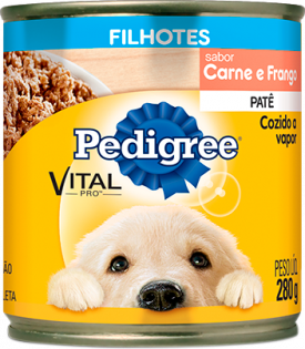 Ração Úmida Pedigree Lata Patê de Carne e Frango para Cães Filhotes - 280 g Frango 280 g