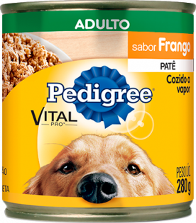 Ração Úmida Pedigree Lata Patê de Frango para Cães Adultos - 280 g Frango 280 g