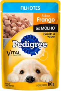 Ração Úmida Pedigree Sachê Frango ao Molho para Cães Filhotes Frango 100 g