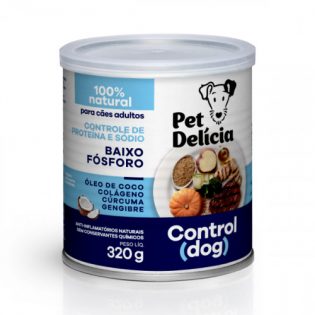 Ração Úmida Pet Delícia Control Dog Baixo Fósforo Frango Cereais 320 g