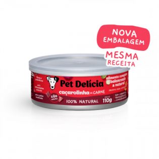 Ração Úmida Pet Delícia Natural Caçarolinha de Carne Carne 110 g