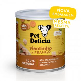 Ração Úmida Pet Delícia Natural Risotinho de Frango Fácil Digestão Frango 320 g