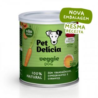 Ração Úmida Pet Delícia Natural Veggie Dog para Cães Frango 320 g