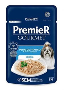Ração Úmida Premier Gourmet Peito de Frango e Arroz Integral para Cães Adultos Porte Pequeno Frango Cereais 85 g