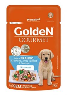 Ração Úmida PremieR Pet Golden Gourmet Frango para Cães Filhotes Frango Vegetais 85 g