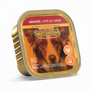Ração Úmida Special Dog Patê Carne para Cães Adultos Carne Vegetais 150 g