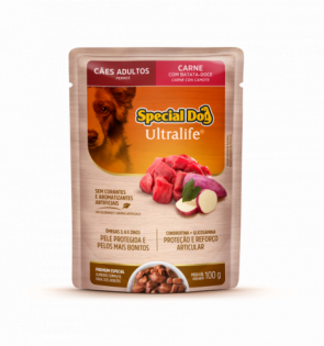 Ração Úmida Special Dog Sachê Carne para Cães Adultos Carne Vegetais 100 g