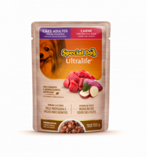 Ração Úmida Special Dog Sachê Carne para Cães Raças Pequenas Carne Vegetais 100 g