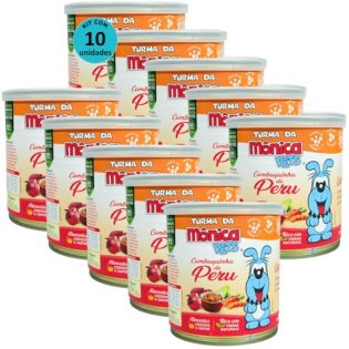 Ração Úmida Turma da Mônica Pets Cumbuquinha de Peru 280g Para Cães Adultos Kit 10 un 280 g