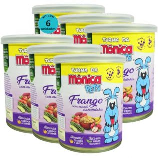 Ração Úmida Turma da Mônica Pets Frango com Maçã e Abobrinha 280g Cães Adultos Kit 6 un 280 g