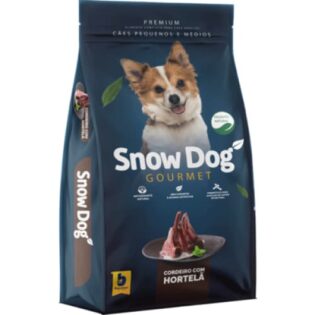 Ração Snow Dog Gourmet para Cães de Porte Pequeno e Médio Sabor Cordeiro e Hortelã
