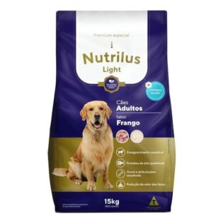 Ração Seca Nutrilus Light Frango para Cães Adultos Raças Médias e Grande Frango Cereais 15 kg