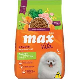 Ração Seca Total Max Dog Vita Buffet Frango & Vegetais para Cães Adultos Raças Pequenas