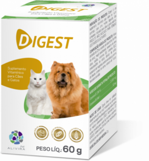 Suplemento Vitamínico Digest para Cães e Gatos Alivira 60g  60 g