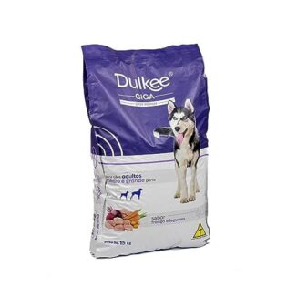 Dulkee Giga - Super Premium - Sabor Frango e Legumes - 15kg - Porte Medio e Grande  15 kg