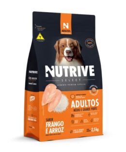 Ração Seca Nutrive Select Frango e Arroz para Cães Adultos Porte Médio e Grande Frango Cereais 2