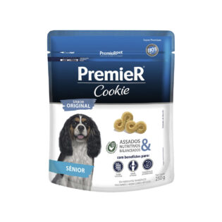 Biscoito PremieR Cookie para Cães Idosos Sabor Original Frango Cereais 250 g