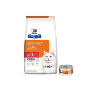 Kit Hill's Prescription Diet Ração Seca e Úmida c/d Stress Urinary Care para Gatos Adultos 3