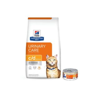 Kit Hill's Prescription Diet Ração Seca e Úmida c/d Urinary Care para Gatos Adultos 3