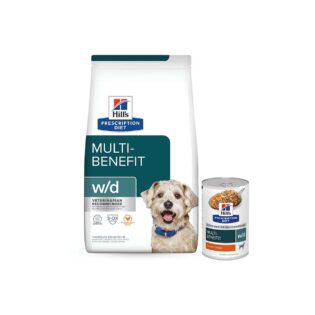 Kit Hill's Prescription Diet Ração Seca e Úmida w/d Multi-Benefit para Cães Adultos 3