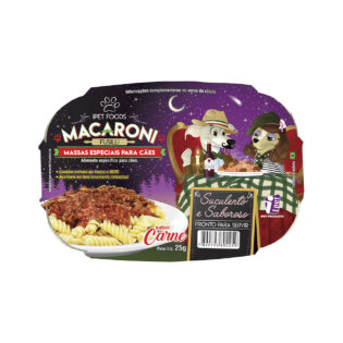 Massas Ipet para Cães Adultos Sabor Carne Macaroni Fusilli Carne 25 g