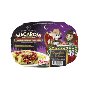 Massas Ipet para Cães Adultos Sabor Carne Macaroni Rigatoni Carne 25 g