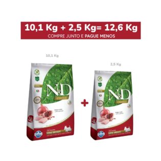 Ração Farmina N&D Prime Frango e Romã Cães Adultos Raças Pequenas Frango 12