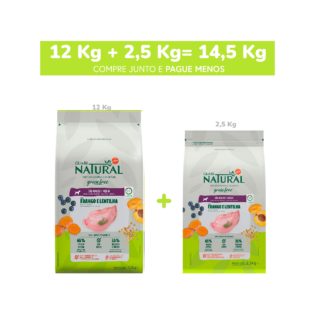 Ração Guabi Natural Grain Free Frango e Lentilha para Cães Adultos Raças Médias Frango Vegetais 14