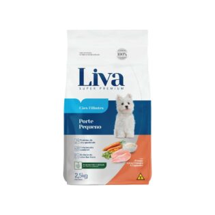 Ração Seca Liva Super Premium para Cães Filhotes de Raças Pequenas Frango Vegetais 2