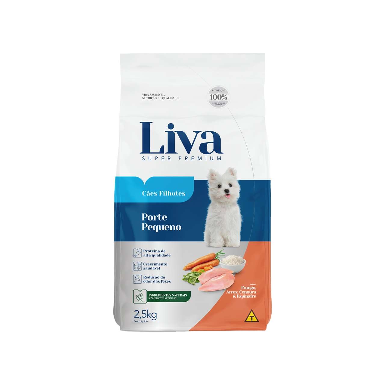 Ração Seca Liva Super Premium para Cães Filhotes de Raças Pequenas