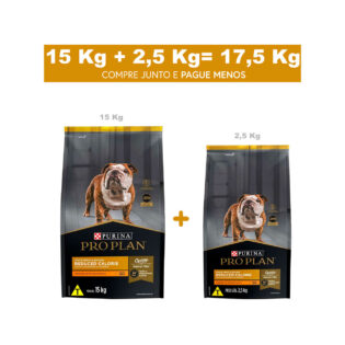 Ração Seca Nestlé Purina Pro Plan Calorias Reduzidas Frango Cães Adultos Raças Médias e Grandes Frango Cereais 17