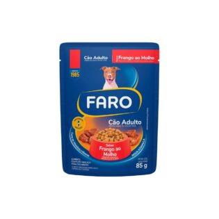 Ração Úmida Faro Frango ao Molho para Cães Adultos Frango Vegetais 85 g