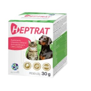 Suplemento Vitamínico Heptrat para Cães e Gatos 30g Alivira  30 g